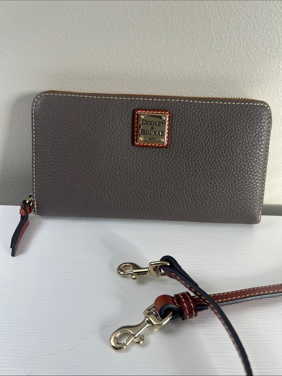 Dooney & Bourke Handbags - Dooney & Bourke Red Pebbled Leather Crossbody Wallet Style #R1792EL